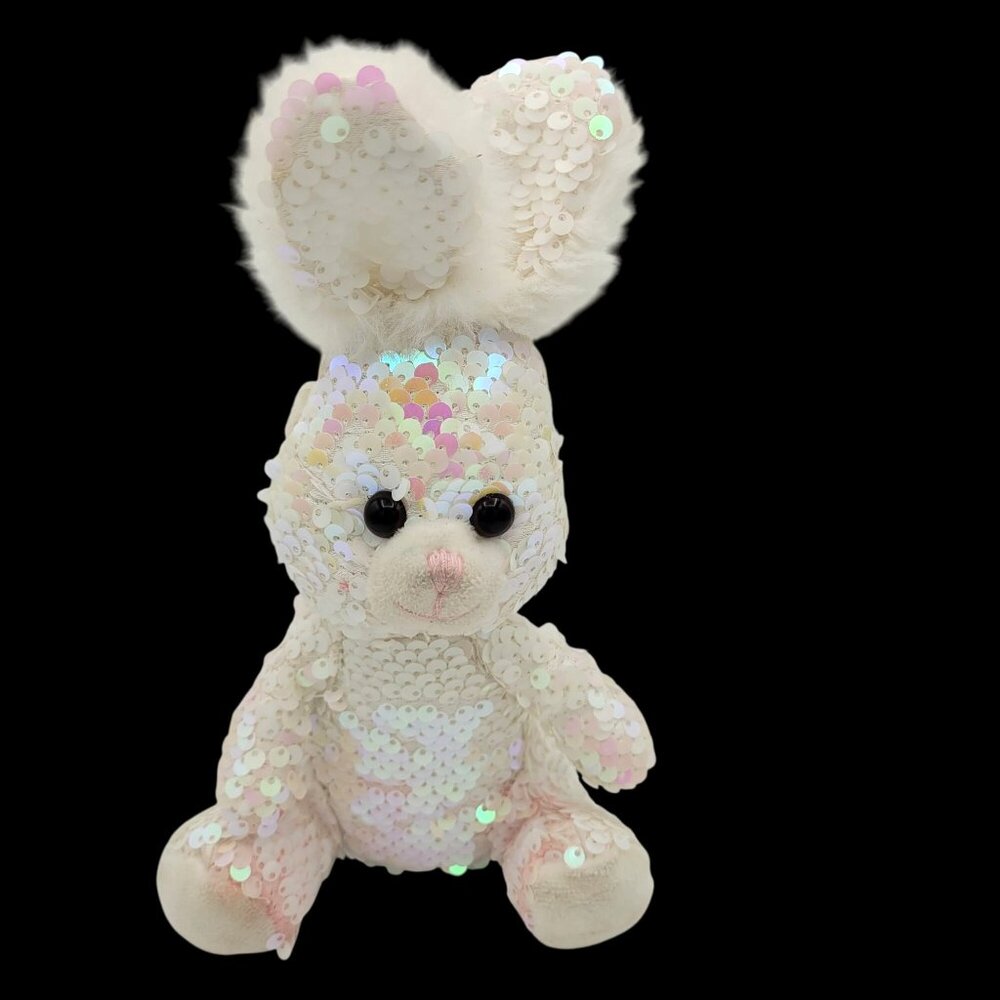 Galerie Iridescent Sequined Bunny Rabbit 9" Plush Collectible Toy 3+ Easter